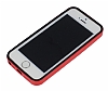 Eiroo Fly Hybrid iPhone SE / 5 / 5S Silikon Bumper ereve Krmz Klf - Resim: 1