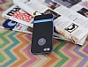 Eiroo Side Craft iPhone SE / 5 / 5S Mavi Metalik Kenarl Siyah Silikon Klf - Resim: 1