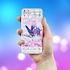 iPhone SE / 5 / 5S Mor Kelebek Kristal Rubber Klf - Resim 1