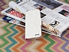 Eiroo iPhone SE / 5 / 5S ift Renk Kapakl Beyaz ve Krmz Deri Klf - Resim 2