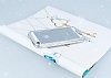 iPhone SE / 5 / 5S Tal Metal Bumper ereve Silver Klf - Resim: 2