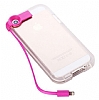iPhone SE / 5 / 5S USB Lightning Kablolu Turuncu Rubber Klf - Resim 2