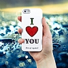 iPhone SE / 5 / 5S Love Crystal Beyaz Sert Rubber Klf - Resim: 1