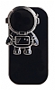 iPhone 6 / 6S Astronot Kamera Korumal Standl Siyah Silikon Klf
