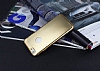 iPhone 6 Plus / 6S Plus Metalik Gold Silikon Klf - Resim: 1