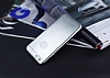 iPhone 6 Plus / 6S Plus Metalik Silver Silikon Klf - Resim 2