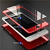 iPhone 6 Plus / 6S Plus 360 Derece Koruma Desenli Manyetik Cam Lacivert Klf - Resim: 1