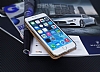 iPhone 6 Plus / 6S Plus Czdanl Deri Kahverengi Silikon Klf - Resim: 1
