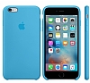 iPhone 6 Plus / 6S Plus Orjinal Mavi Silikon Klf - Resim: 3
