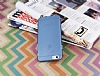 iPhone 6 Plus / 6S Plus Metal Tulu effaf Mavi Silikon Klf - Resim 2