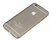 iPhone 6 / 6S Siyah Silikon Kenarl effaf Rubber Klf - Resim: 1