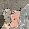 iPhone SE 2020 Kartlkl Kamera Korumal effaf Yeil Rubber Klf - Resim 1