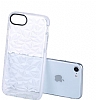 iPhone 7 / 8 Prizma effaf Beyaz Silikon Klf