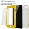 iPhone 7 Plus / 8 Plus 360 Derece Koruma Manyetik Cam Beyaz Klf - Resim 5