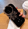 iPhone 7 Plus / 8 Plus Astronot Kamera Korumal Standl Siyah Silikon Klf - Resim: 1
