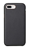 iPhone 7 Plus / 8 Plus Metal Tulu Siyah Deri Klf