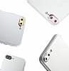 iPhone 7 Plus / 8 Plus Silver Metal Kamera Lensi Koruyucu - Resim 1