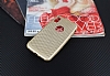 iPhone X / XS Delikli Mat Gold Silikon Klf - Resim: 2
