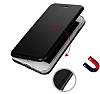 iPhone SE 2020 Curve Manyetik Kapakl Silver Deri Klf - Resim: 3