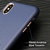 iPhone SE 2020 Metal Tulu Pembe Deri Klf - Resim: 2