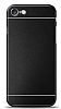 iPhone SE 2022 Metal Siyah eritli Rubber Klf