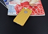 iPhone SE / 5 / 5S Karbon Grnml Gold Rubber Klf - Resim: 1