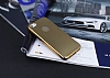 iPhone SE / 5 / 5S Metalik Gold Silikon Klf - Resim: 1