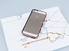 iPhone SE / 5 / 5S Pembe Kareli Tal effaf Silikon Klf - Resim: 1