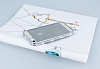 iPhone SE / 5 / 5S Silver Kareli Tal effaf Silikon Klf - Resim 2