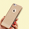 iPhone SE / 5 / 5S Simli Gold Silikon Klf - Resim 3