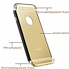 iPhone SE / 5 / 5S Siyah Kenarl Aynal Gold Rubber Klf - Resim 5