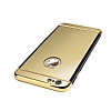 iPhone SE / 5 / 5S Siyah Kenarl Aynal Gold Rubber Klf - Resim: 6