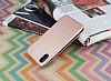iPhone X / XS Curve Manyetik Kapakl Rose Gold Deri Klf - Resim 4
