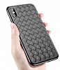 iPhone X / XS Hasr Desenli Siyah Silikon Klf - Resim: 3