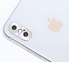 iPhone X / XS Silver Metal Kamera Lensi Koruyucu - Resim 3