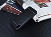 iPhone X / XS Silikon Kenarl Metal Siyah Klf - Resim 1