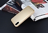 iPhone X / XS Silikon Kenarl Metal Gold Klf - Resim: 2