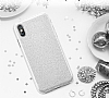 iPhone X / XS Simli Silver Silikon Klf - Resim 1