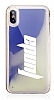 iPhone XS Max Kiiye zel Neon Kumlu Mavi Silikon Klf