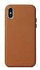 iPhone XS Max Metal Tulu Kahverengi Deri Klf