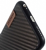 JLW iPhone 6 / 6S Silikon Kenarl Karbon Siyah Rubber Klf - Resim 1