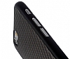 JLW iPhone 6 / 6S Silikon Kenarl Karbon Siyah Rubber Klf - Resim 2