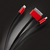 Joyroom Apple & Lightning & Micro USB Krmz Ksa arj Kablosu 138cm - Resim 1