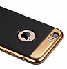 Joyroom Blade Series iPhone 6 / 6S Metalik Kenarl Gold Silikon Klf - Resim 6