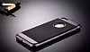 Joyroom Blade Series iPhone 6 / 6S Metalik Kenarl Siyah Silikon Klf - Resim 6