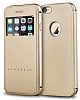 Joyroom iPhone 6 / 6S 2si 1 Arada Deri ve Pencereli Gold Klf Seti - Resim: 13