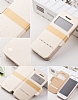 Joyroom iPhone SE / 5 / 5S Tiffany Pencereli nce Kapakl Gold Deri Klf - Resim 7