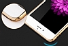 Joyroom iPhone 6 Plus / 6S Plus Mavi Metalik Kenarl effaf Rubber Klf - Resim: 4