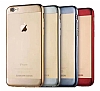 Joyroom iPhone 6 Plus / 6S Plus Gold Metalik Kenarl effaf Rubber Klf - Resim: 3