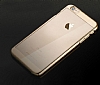 Joyroom iPhone 6 Plus / 6S Plus Gold Metalik Kenarl effaf Rubber Klf - Resim: 6